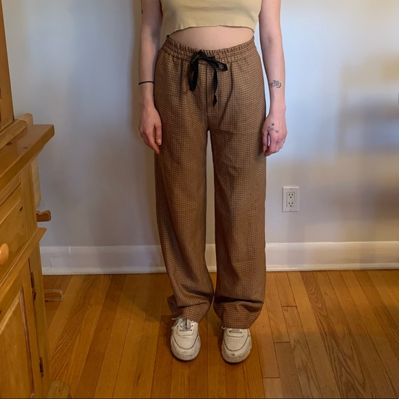 Plaid/Checkered Wide Leg Pants - Picture 4 of 5